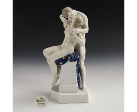 "Liebesfrühling". Rosenthal. Marke Kunstabteilung Stammwerk Selb, um 1920. Bezeichnet. Modell-Nr.: K 295. Entwurf: 1913.     