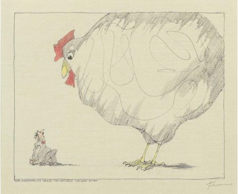                     FLORA,             Paul(1922 Glurns - 2009 Innsbruck)    "Der schreckliche Traum vom grossen weissen Huhn