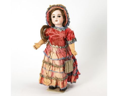 Porzellankopfmädchen "Eden Bébé". Fleischmann & Bloedel. Kopfmarke: Eden Bebe Paris 9 deposé. Um 1890.             Biskuitpor