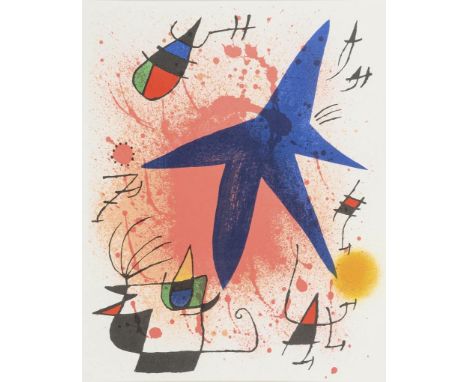                     MIRO,             Joan(1893 Barcelona - 1983 Palma)    "Der blaue Stern"Farblithographie. 33 x 27 cm. Ger