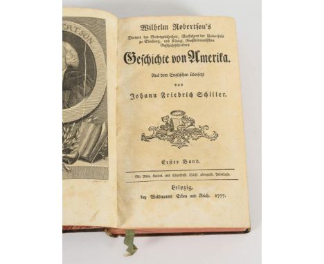                     ROBERTSON,             Wilhelm    "Geschichte von Amerika" Band 1Bey Weidmanns Erben und Reich. Leipzig. 