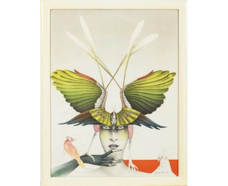                     WUNDERLICH,             Paul(1927 Eberswalde - 2010 Saint-Pierre-de-Vassols)    Surrealistisches PorträtF