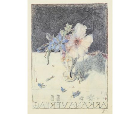                     JANSSEN,             Horst(1929 Wandsbek - 1995 Hamburg)    Stillleben mit BlumenvaseFarboffsetdruck. Rec