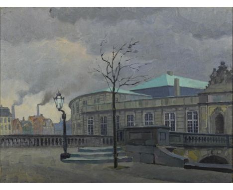                     EGE,             Mogens(1892 Kopenhagen - 1946 Allinge)    Ansicht KopenhagenÖl/Leinwand. Rechts unten si