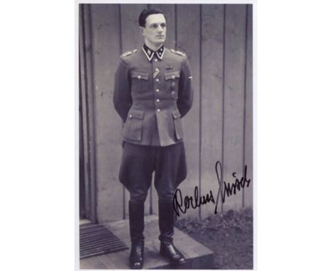 Hitler s Bodyguard. 6x4 inch photo signed by Rochus Misch (29 July 1917 - 5 September 2013) who was a German Oberscharfuhrer 