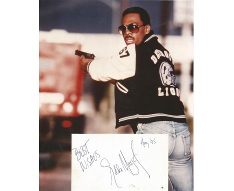 Eddie Murphy signed 5x3 album page and 10x8 Beverly Hills Cop unsigned photo. Edward Regan Murphy (born April 3, 1961) is an 