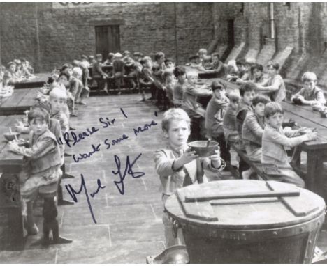 Oliver! 8x10 inch photo from one of the great British musicals, signed by actor Mark Lester who has added "please sir, I want