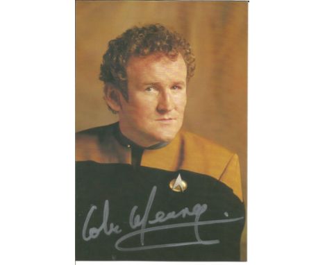 Colm Meaney signed 6x4 colour Star Trek postcard photo. Colm J. Meaney (Colm Ó Maonaigh; born 30 May 1953) is an Irish actor 