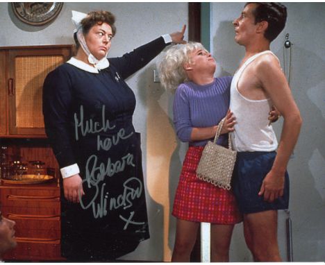 Barbara Windsor, stunning 8x10 photo from Carry on Nurse signed by the legendary Dame Barbara Windsor who sadly passed away r