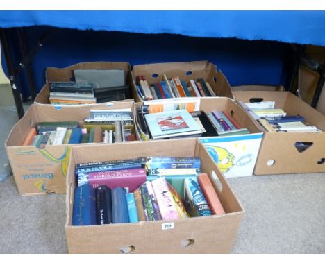 SIX BOXES OF VINTAGE AND OTHER BOOKS - Dick Francis, Wales and Welsh, heritage, poetry, first editions ETC