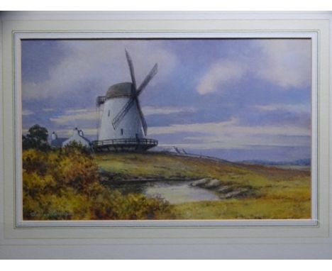WARREN WILLIAMS ARCA, 1863-1941, watercolour, mounted but unframed - windmill scene, location unidentified, signed, 23 x 37 c