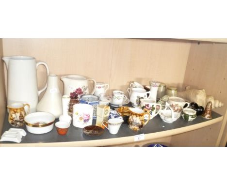 Assorted china and pottery (one shelf)