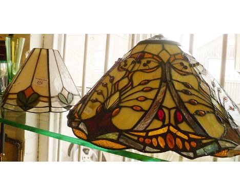 Tiffany-type light shade and two others