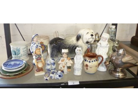 Assorted china and glass including Hummel figures and others