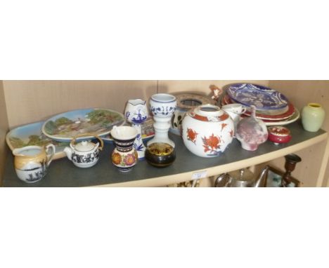 Assorted china and pottery (one shelf)