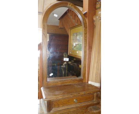 Oak wall mirror with glove drawer and a Windsor &amp; Newton plein air easel