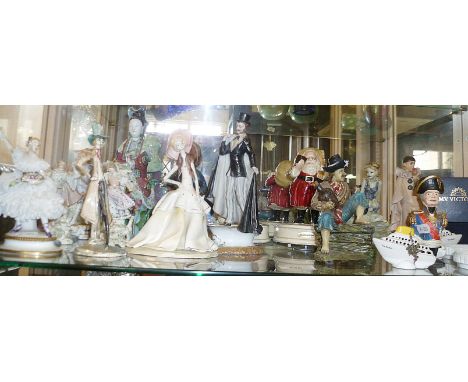 Collection of china and other souvenirs from M.V. Victoria and Cunard NPC cruises. Together with two Lo Scricciolo ceramic fi