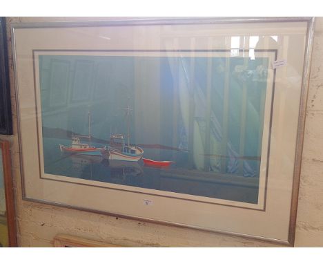 Keith Reynolds, a limited edition colour print titled "Mykonos", signed in pencil, lower right and numbered 48/495, frame siz