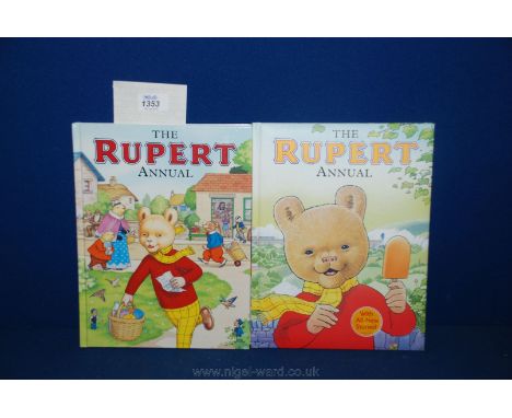 Two Rupert Bear annuals, ''The Coronation Souvenir 1937'' book together with a John PLayer 1937 Coronation of HM King George 