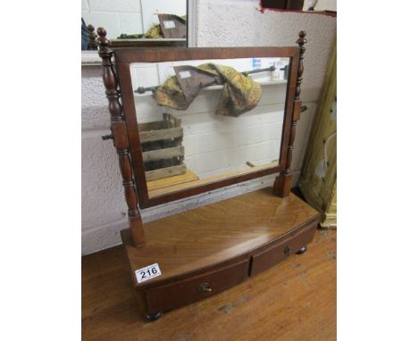 Mahogany 2 drawer dressing mirror