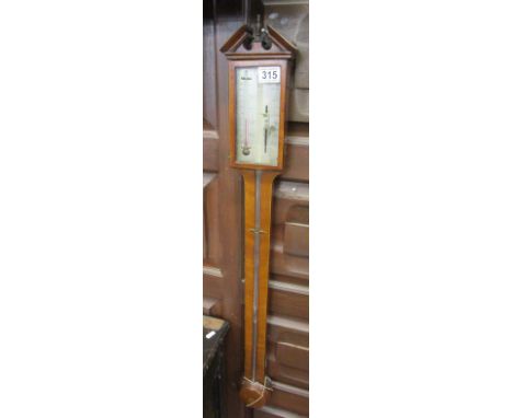 Antique mahogany stick barometer by Richard Noither of Hull