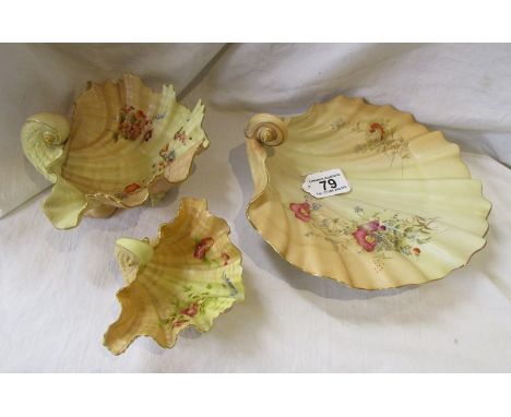 3 pieces of 'blush ivory' Royal Worcester