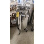 ADM pressure vessel, stainless steel, casters