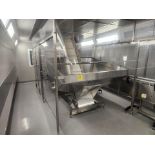 Hoppmann mod. EP bottle hopper elevator, stainless steel, 18 in. fluted belt, approx. 5 ft. x 6