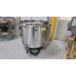 Hoppmann mod. FT centrifugal bottle descrambler/stand-up, stainless steel, 48 in. dia., ser. no.