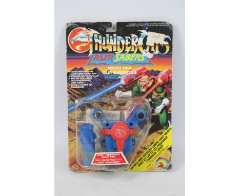 Thundercats - LJN Toys - Lazer Sabers Energy Pack. A rare, carded Thundercats Lazer Saber by LJN Toys from 1987 in Blue with 