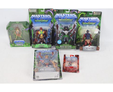 MOTU - He Man - The SnakeMen - Mattel. A selection of Six carded figures from Mattels 2002 and 2003 range, appearing in Excel