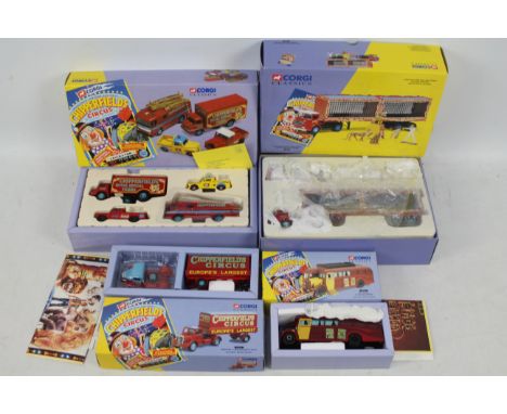 Corgi - Four boxed diecast model vehicles from Corgi's 'Chipperfields' series. Lot consists of #97022 AEC Regal Living Quarte