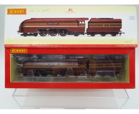 Hornby - an OO gauge model DCC Ready 4-6-2 locomotive and tender 'Duchess of Hamilton' running no 6229, Coronaton class LMS m