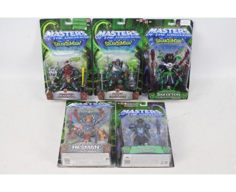 MOTU - He Man - The Snakemen - Mattel. A selection of Five carded figures from Mattel's MOTU vs The Snakemen range, appearing
