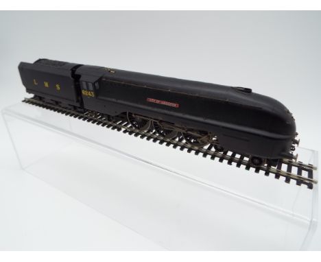 Hornby - an OO gauge model 4-6-2 locomotive and tender 'City of Lancaster' running no 6243, Coronation class LMS black livery