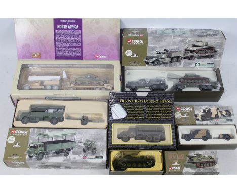 Corgi - A brigade of six boxed Limited Edition diecast military vehicles from various Corgi series. Lot includes 'WW2 Collect