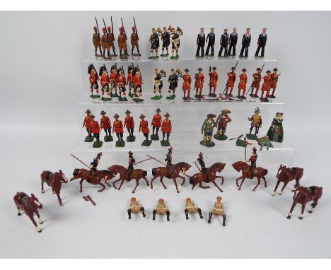 Britains - Johillco - A collection of 53 mostly Britains figures including Sailors, Royal Canadian Police, Kings African Rifl