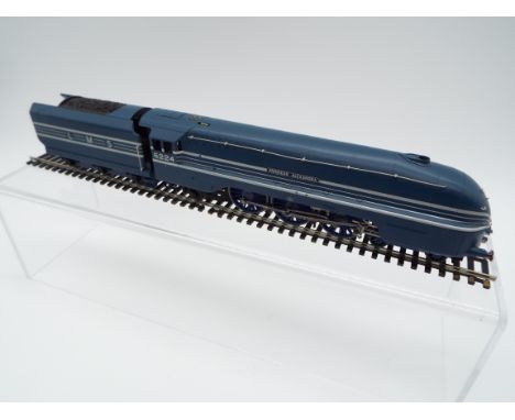 Hornby - an OO gauge model 4-6-2 locomotive and tender 'Princess Alexandra' running no 6224, Coronation class LMS blue livery