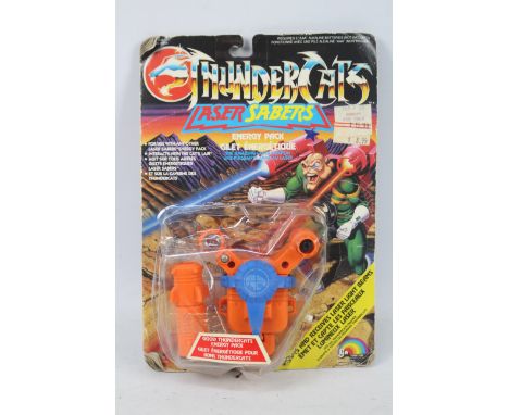 Thundercats - LJN Toys - Lazer Sabers Energy Pack. A rare, carded Thundercats Lazer Saber by LJN Toys from 1987 in Orange wit