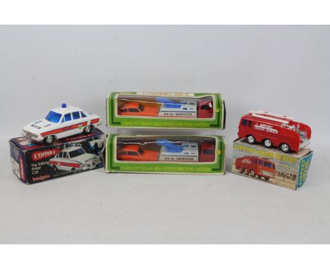 Lucky Toys - NFIC - Bradgate - 4 x boxed models, Z Victor 4 the talking Triumph 2000 Police car, an Airport Crash Tender and 