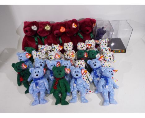 Ty Beanies - 25 x Beanie Babies and 5 x Beanie Buddies - Lot includes 'Teddy' Beanie Buddy bears, a 'Princess' Beanie Baby be