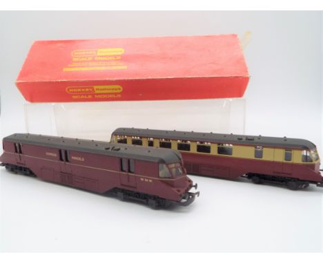 Lima - two OO gauge model diesel electric powered locomotives comprising Express Parcels car op no W 34 W and Midland maroon 