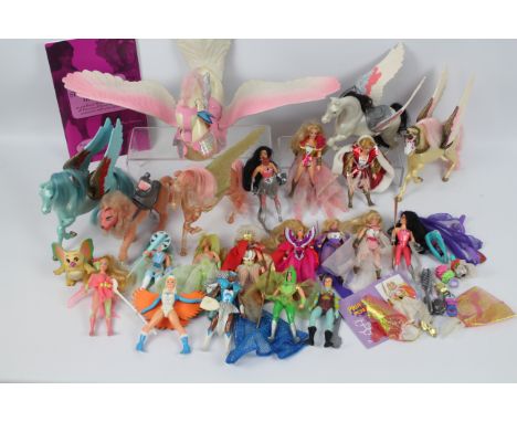 She Ra - Princess of Power - MOTU - Mattel. A large collection of Twenty Two Loose figures, creatures, accessories, booklet a