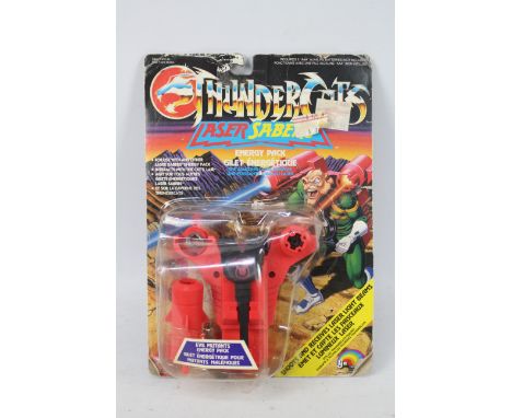 Thundercats - LJN Toys - Lazer Sabers Energy Pack. A rare, carded Thundercats Lazer Saber by LJN Toys from 1987 in Red with B