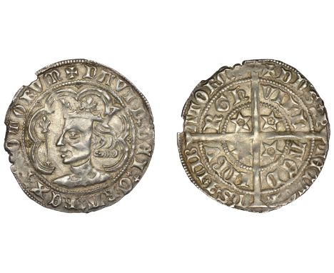 David II (1329-1371), Third coinage, Groat, class 2a, Edinburgh, mm. cross pattée, ‘Robert II’ head, tressure of six arcs, tr