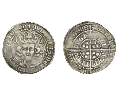 Robert III (1390-1406), Heavy coinage, Second issue, Groat, Edinburgh, mm. cross potent, tressure of seven arcs, trefoils on 