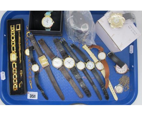 Ladies and Gent's Wristwatches, including Limit, Sekonda, vintage pendant watch etc :- One Tray 