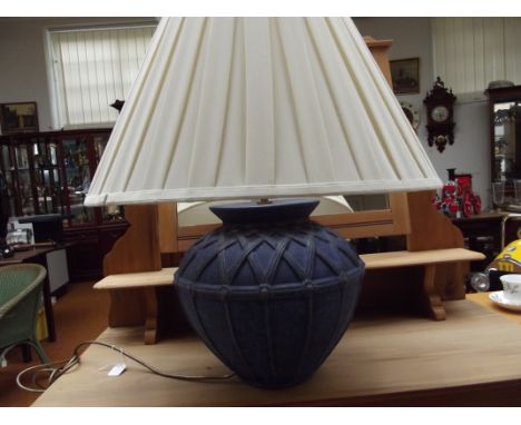 Large ceramic base lamp with shade 