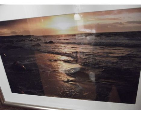 Two framed pictures of seascape 