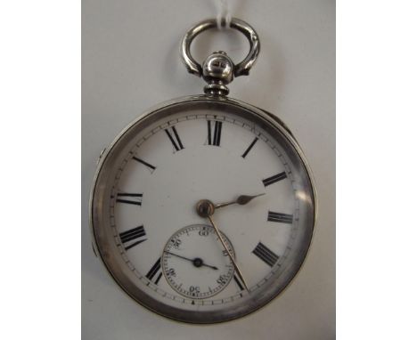 Silver cased pocket watch